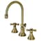 Kingston Brass KS2983AX Widespread Bathroom Faucet with Brass Pop-Up, Antique Brass KS2983AX - alternate 1